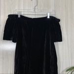 Loft  Off The Shoulder Velvet Little Black Dress size S Small Photo 5