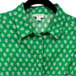 J.Crew Short Sleeve Collared Mini Button Up Shirt Dress Kelly Green Size 6 Photo 7