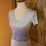 Wild Fable light pink cropped v neck top Photo 6