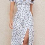 House Of CB TALLULAH BLUE WHITE FLORAL MIDI DRESS, Size X-SMALL, $255 Photo 3