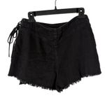 Happily Grey Wrap Shorts Size 9/29‎ Black Distressed Grunge Goth Frayed Hem Photo 5