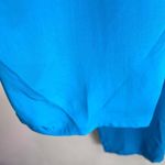 WinterSilks Womens 100% Silk Wide Leg Turquoise Blue Pant Size Petite Large Photo 3