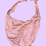 Blush Colored Cotton / Linen Tied Up Tote Bag 🔥 Pink Photo 0