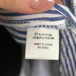 Modavanti Embroidered Floral Bird Nautical Striped Button Down Blouse Size L Photo 11