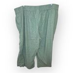 Lane Bryant Plus 26 Green Linen Blend Wide Leg Crop Pants Resort Style Photo 1
