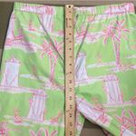 Lilly Pulitzer Size S Vintage Crop Pants Cabana Banana Stretch Green Pink Resort Photo 2