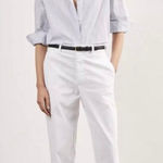 Nili Lotan Eliot Boy Pants size 8 white cotton NWT Made in USA Photo 0