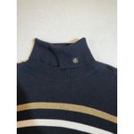 Lauren Ralph Lauren Women's Black Striped Turtleneck Knit Sweater Size M Photo 2