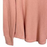 Madewell  Cotton Blend Pink Waffle Knit Pullover Sweatshirt Tee S Photo 4