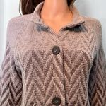 JM Collection  Chevron Chunky Knit Cardigan. Size PM Photo 9
