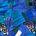 Bobbie & Brooks Vintage 1980’s Bobbie Brooks Abstract Print Button Up Shirt Blue Medium Photo 2