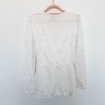 Jay Godfrey  Hannah Long Sleeve Wrap Blouse White‎ Size 4 Zebra Classic Workwear Photo 6