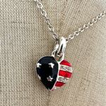 USA heart flag pendant necklace Blue Photo 2