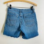 Lucky Brand  The Roll Up Embroidered Denim Shorts size 4 / 27 Long Inseam Photo 1