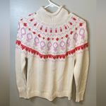525 America  Women's Empowerment Fair Isle Sweater Ivory‎ Size M Photo 2