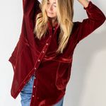 Natural Life  Laid Back Velvet Button Down Top Photo 10