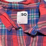 SO  Goods For Life Multicolor Flannel Button Up Shirt Women’s Size Medium New‎ Photo 3