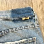 Mother Superior High Waisted Rascal Zip Step Fray Jeans in Misbeliever Size 26 Blue Photo 14