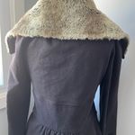 Free People Rare  Full Zipper Long Style Fur Trimmed Collar Lightweight Jacket Photo 7