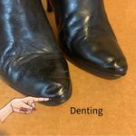 Anne Klein VINTAGE 1980'S BLACK LEATHER HEELED CALF HIGH BOOTS (6) Photo 11