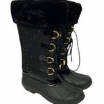 INC International Concepts Lorinah Black Tweed Winter Boots Sz 8 Photo 0