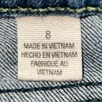 DKNY East Cropped Village Blue Denim Jeans Vented at the Hem w/Branded Button-8 Photo 12