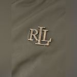 Ralph Lauren  Army Green Faux-Trim Hooded Puffer Coat, Pull Waist, Fur Hood;  L Photo 4