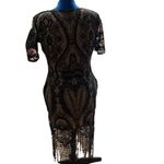 1920’s Black & Tan Flapper Dress with 5 Accessories Size‎ Large NEW WITH TAGS Photo 1