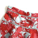 Banana Republic Red & Blue Floral Circle Skater Mini Skirt Lined Cotton, Sz 12 Photo 3