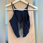 LF Black Tank Top with front Silver Chain Accent Photo 1