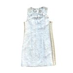 Lilly Pulitzer Mila White Corded Floral Lace Gold Side Lace Dress Retail $228 Photo 5
