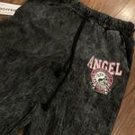 Rue 21 NWT Black Wash Angel Graphic French Terry Joggers Photo 2