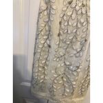 Sue Wong Dress Ivory Embroidered Beaded Leaf Pattern Sleeveless V-Neck 0 Photo 4