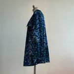 Calvin Klein  Blue Geometric Blouse Photo 4