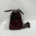 Samantha Brown Burgundy Brown Glazed Croc Embossed Travel Tote Bag Carry Photo 8