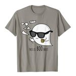 Port & Company Crew Neck Graphic Tee "This is Boo Sheet" Short Sleeve Gray Small Photo 0