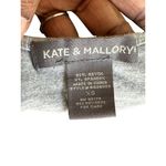 Kate & Mallory Y2K Womens Sleeveless Maxi Stretchy Dress Deep V Neck Fringe Hem Gray XS Western Photo 3