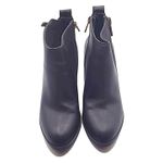 Journee Collection Women’s Black Ankle Booties Size 7 Side Zip Block Heel Photo 2