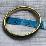 Malachite Brass‎ Bangle Green Vintage Gold Bracelet Photo 13