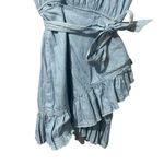 The Impeccable Pig Chambray Wrap Mini Dress Medium Photo 6