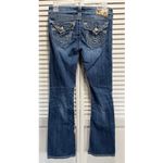 Silver Jeans Pioneer Boot Med Wash Low Rise Embroidery Size 25x31 Logo Boho Photo 2