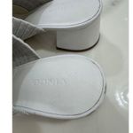 Vince Womens Raven Leather & Knit Block Heel Mules White - Size 8M $350 Photo 8