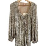 Show Me Your Mumu Aniston Mini Dress in Platinum Sequins XS NWT Photo 3