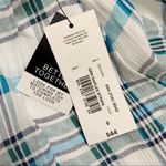 a.n.a NWT  Size 6 Green Naples Stripe Faux Wrap Skirt Photo 12