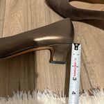 Salvatore Ferragamo  Vintage Block Heel Pump Bronze Metallic Size 8.5 AAA‎ Photo 9