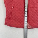 J‎ McLaughlin Quilted Vest Womens M Coral Pink Sleeveless Full Zip Pockets Size M Photo 2