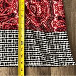 Van Heusen Women's Large Sleeveless  Red Black Batik/Paisley Print Blouse V-Neck Photo 1