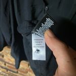 Torrid  Black Button Front V-Neck 3/4 Sleeve Crop Cropped Blouse Womens Size 2/2X Photo 6