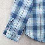 Teddi Blue Plaid Flannel Western Long Sleeve Button Up VTG College Petite Small Photo 5