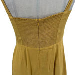 Aritzia  Wilfred Cammy Mini Dress Cairo Gold Yellow‎ Tie Sleeve Size Medium Photo 8